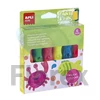 Kép 1/4 - Tempera készlet, ecsetvégű tubusban, APLI Kids "Paint&Fun", 6 különböző neon szín