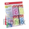 Kép 2/8 - Szövegkiemelő szalag display, 32 db, APLI, különböző színekben - 32db