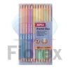 Kép 1/3 - Színes ceruza készlet, kétvégű, háromszögletű, APLI Pastel Duo, 24 különböző pasztel  szín