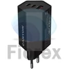 Kép 1/4 - Hálózati töltő, 1xUSB-A, 2xUSB-C, 65W, CANYON "Hexagon 65", fekete
