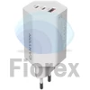 Kép 1/4 - Hálózati töltő, 1xUSB-A, 2xUSB-C, 65W, CANYON "Hexagon 65", fehér