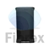 Kép 1/3 - Pedálos szemetes, fémhatású, 50 l, CURVER, fekete