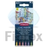 Kép 1/6 - Tűfilc készlet, 0,3 mm, DERWENT "Line Marker", 6 különböző szín
