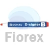 Kép 2/3 - Táblamarker, 2-4 mm, kúpos, DONAU "D-signer B", piros