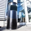 Kép 3/3 - Tűzálló szemetes, kerek, hamutartóval, DURABLE "Safe", fekete