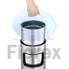 Kép 3/4 - Tűzálló szemetes, kerek, hamutartóval, DURABLE "Safe", ezüst