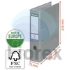 Kép 6/7 - Iratrendező, 75 mm, A4, PP/karton, élvédő sínnel, ESSELTE "Economy", szürke