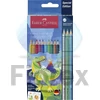 Kép 1/4 - Színes ceruza készlet, háromszögletű, FABER-CASTELL "Grip Dinoszaurusz" 10+3 különböző szín