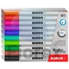 Kép 1/3 - Tábla- és flipchart marker készlet, 1-3 mm kúpos, KORES "K-Marker W1", 10 különböző szín