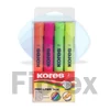 Kép 2/2 - Szövegkiemelő készlet, 0,5-5 mm, KORES "High Liner Plus", 4 különböző szín - 4db