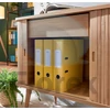 Kép 5/6 - Iratrendező, 80 mm, A4, karton, 180°, LEITZ "Cosy Soft Touch", melegsárga