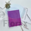 Kép 3/6 - Spirálfüzet, A5, kockás, 80 lap, LEITZ "Wow", lila