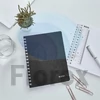 Kép 3/6 - Spirálfüzet, A5, kockás, 80 lap, LEITZ "Wow", fekete