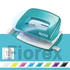 Kép 2/8 - Lyukasztó, kétlyukú, 10 lap, fém, mini, LEITZ "Nexxt Wow", jégkék