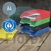 Kép 3/5 - Irattálca, műanyag, A4, LEITZ "Recycle", piros