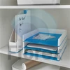 Kép 3/5 - Iratpapucs, műanyag, 73 mm, kettős színhatású, LEITZ "Wow", kék