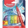 Kép 1/8 - Ablakfilc készlet, vastag, törlőkendővel, 5 mm, MAPED "Marker`Peps", 6 különböző szín