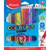 Kép 1/7 - Színes ceruza készlet, háromszögletű, MAPED "Color`Peps Strong", 24 különböző szín