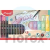 Kép 1/8 - Kalligrafikus készlet, 22 darabos, MAPED "Lettering Set", 6 szövegkiemelő + 16 tűfilc különböző színekben