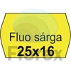 Kép 1/2 - Árazószalag, 25x16 FLUO citrom - 10 tekercs