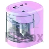 Kép 1/6 - Hegyező, kétlyukú, asztali, elemes, USB töltővel, RAPESCO"PS12-USB", világos rózsaszín