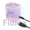 Kép 4/6 - Hegyező, kétlyukú, asztali, elemes, USB töltővel, RAPESCO"PS12-USB", világos rózsaszín