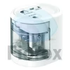 Kép 1/6 - Hegyező, kétlyukú, asztali, elemes, USB töltővel, RAPESCO"PS12-USB", fehér