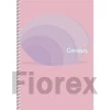 Kép 3/4 - Spirálfüzet, A5, kockás, 80 lap, PP borító, SHKOLYARYK "Genius Pastel", vegyes