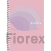 Kép 3/4 - Spirálfüzet, A6, kockás, 80 lap, PP borító, SHKOLYARYK "Genius Pastel", vegyes