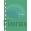 Kép 3/4 - Spirálfüzet, A6, kockás, 80 lap, PP borító, SHKOLYARYK "Genius", vegyes