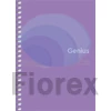 Kép 4/4 - Spirálfüzet, A6, kockás, 80 lap, PP borító, SHKOLYARYK "Genius", vegyes