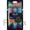 Kép 1/2 - Rostirón készlet, 1 mm, STABILO "Pen 68 ARTY", 12 különböző szín