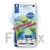Kép 1/4 - Akvarell ceruza készlet, hatszögletű, fémdobozos, STAEDTLER® "146 10G", 12 különböző szín