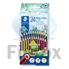 Kép 1/5 - Színes ceruza készlet, hatszögletű, STAEDTLER "Noris Colour 185", 24 különböző szín