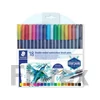 Kép 1/5 - Ecsetirón készlet, 0,5-0,8/1,0-6,0 mm, kétvégű, STAEDTLER "3001", 18 szín