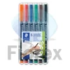 Kép 1/2 - Alkoholos marker készlet, OHP, 0,4 mm, STAEDTLER "Lumocolor® 313 S", 6 különböző szín
