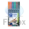 Kép 1/2 - Alkoholos marker készlet, OHP, 1 mm, STAEDTLER "Lumocolor® 317 M", 6 különböző szín
