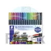 Kép 1/3 - Alkoholos marker készlet, 0,5/3,0 mm, kétvégű, STAEDTLER "3187", 18 különböző szín