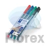 Kép 2/3 - Alkoholos marker készlet, OHP, 0,6 mm, STAEDTLER "Lumocolor® 318 F", 4 különböző szín