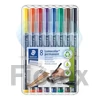 Kép 1/4 - Alkoholos marker készlet, OHP, 0,6 mm, STAEDTLER "Lumocolor® 318 F", 8 különböző szín