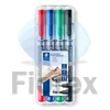 Kép 1/2 - Alkoholos marker készlet, 0,6/1,5 mm, kúpos, kétvégű, STAEDTLER "Lumocolor® duo 348", 4 különböző szín