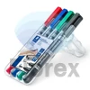 Kép 2/2 - Alkoholos marker készlet, 0,6/1,5 mm, kúpos, kétvégű, STAEDTLER "Lumocolor® duo 348", 4 különböző szín