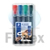 Kép 1/2 - Alkoholos marker készlet, 2-5 mm, vágott, STAEDTLER "Lumocolor® 350", 4 különböző szín