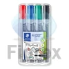 Kép 1/2 - Flipchart marker, 2 mm, kúpos, STAEDTLER "Lumocolor 356", 4 különböző szín
