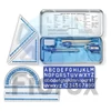 Kép 3/3 - Matematikai készlet, fém dobozban, 10 darabos, vonalzóval, körzővel és kiegészítőkkel, STAEDTLER® "557 10"