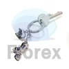 Kép 2/2 - Kulcstartó, 2 charm dísszel, SWAROVSKI® kristályokkal, TROIKA "Key cruising"