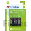 Kép 1/5 - Tölthető elem, AAA mikro, 4x950 mAh, VERBATIM