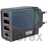 Kép 2/4 - Hálózati töltő, 1xUSB-C PD (20W), USB-A QC 3.0, 2xUSB-A (10W), VERBATIM, fekete