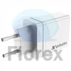 Kép 4/6 - Hálózati töltő, 1xUSB-C PD (20W), USB-A QC 3.0, 2xUSB-A (10W), VERBATIM, fehér