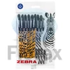 Kép 1/5 - Golyóstoll, 0,27 mm, kupakos, vegyes testszín, ZEBRA "Animal Doodler`z", kék